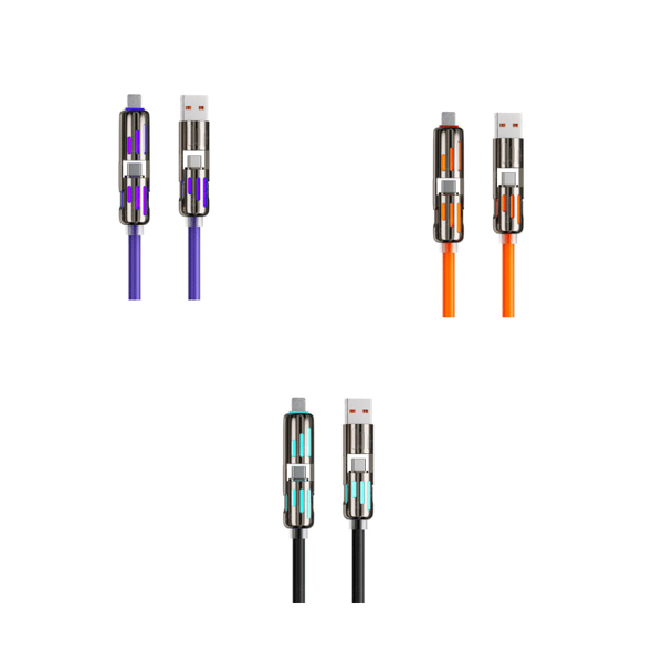 4 - in - 1 Schnelllade - Datenkabel - Klarwen